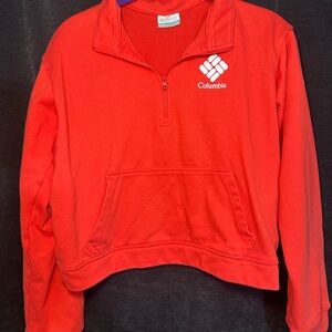 Columbia Red Quarter-Zip Pullover